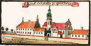 Kirch u. Schlos zu Grosburg - Kościól i pałac, widok ogólny